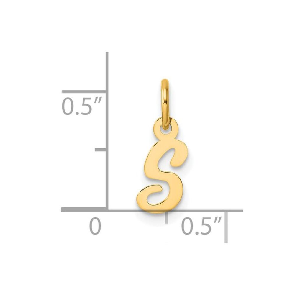 Kazi Luxury 14k Yellow Gold Small Script Letter I… - image 4